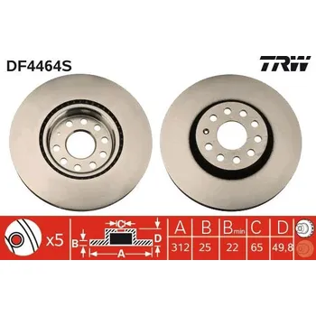 Brzdový kotouč Brzdový kotouč LUCAS DF4464S