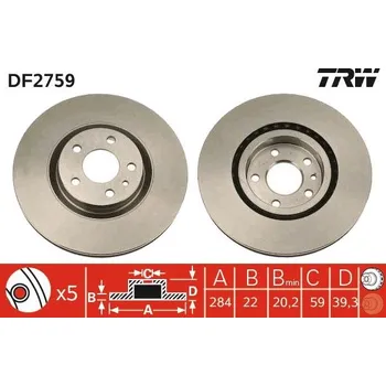 Brzdový kotouč Brzdový kotouč LUCAS DF2759