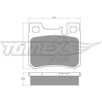 Brzdová destička Sada brzdových destiček, kotoučová brzda TOMEX TX 12-30