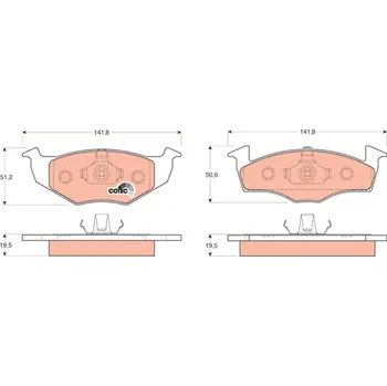 Brzdová destička Sada brzdových destiček, kotoučová brzda LUCAS GDB1218