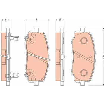 Brzdová destička Sada brzdových destiček, kotoučová brzda LUCAS GDB3510