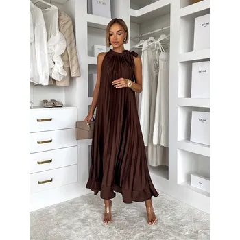 Dámské šaty EKULY šaty hnědé ONESIZE