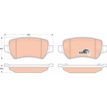 Brzdová destička Sada brzdových destiček, kotoučová brzda LUCAS GDB1831