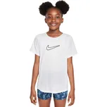 Dívčí trička Nike Kids One Fitted Dri-Fit Short Sleeve Bílý (S)