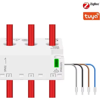 Jistič MXM Zigbee třífázový obousměrný měřič spotřeby energie - 63A, 110V–240V, Tuya