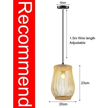 Bambusová závěsná lampa | svítidlo - Doporučeno 20x23