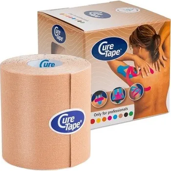 Tejpovací páska Cure Tape Classic - tejpovací náplasti pro kineziologické tejpování - béžová (7,5cm x 5m)