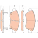Sada brzdových destiček, kotoučová brzda LUCAS GDB3478