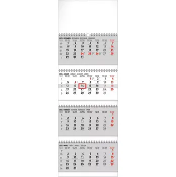 Kalendář Nástěnný kalendář 4měsíční skládací 2026