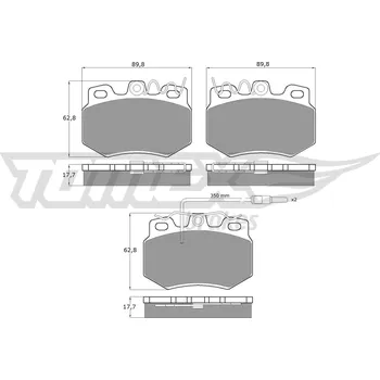Brzdová destička Sada brzdových destiček, kotoučová brzda TOMEX TX 10-55