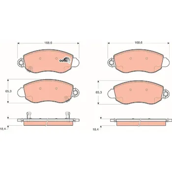 Brzdová destička Sada brzdových destiček, kotoučová brzda LUCAS GDB1424