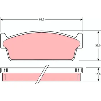 Brzdová destička Sada brzdových destiček, kotoučová brzda LUCAS GDB1021