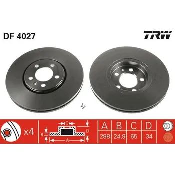 Brzdový kotouč Brzdový kotouč LUCAS DF4027