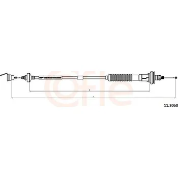 Spojkové lanko Tažné lanko, ovládání spojky COFLE 11.3060