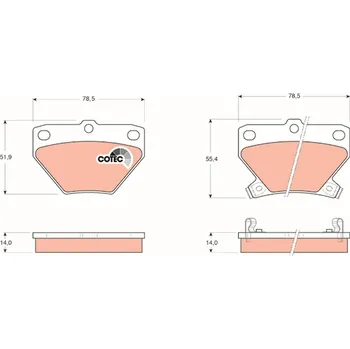 Brzdová destička Sada brzdových destiček, kotoučová brzda LUCAS GDB3243