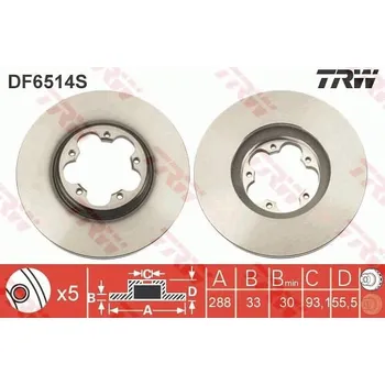 Brzdový kotouč Brzdový kotouč LUCAS DF6514S