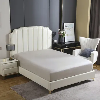 Prostěradlo Prostěradlo s gumou Spod Igły i Nitki bavlněný satén 120 x 200 cm