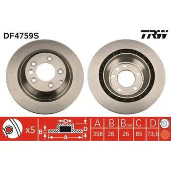 Brzdový kotouč Brzdový kotouč LUCAS DF4759S