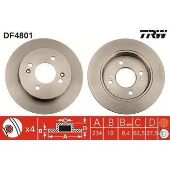 Brzdový kotouč Brzdový kotouč LUCAS DF4801