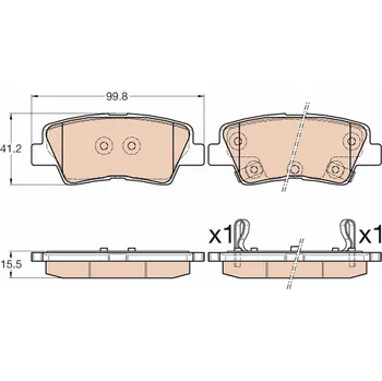 Autodíl Sada brzdových destiček, kotoučová brzda LUCAS GDB3569