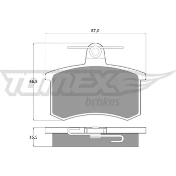 Brzdová destička Sada brzdových destiček, kotoučová brzda TOMEX TX 10-62