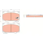 Sada brzdových destiček, kotoučová brzda LUCAS GDB3197