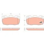 Sada brzdových destiček, kotoučová brzda LUCAS GDB1452