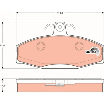 Brzdová destička Sada brzdových destiček, kotoučová brzda LUCAS GDB1280