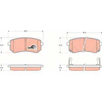 Brzdová destička Sada brzdových destiček, kotoučová brzda LUCAS GDB3370