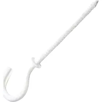 Vrut Hák s límcem a vrutem 3,4 x 67 mm, bíle lakovaný, do dřeva a hmoždinek, závěsný hák