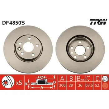 Brzdový kotouč Brzdový kotouč LUCAS DF4850S