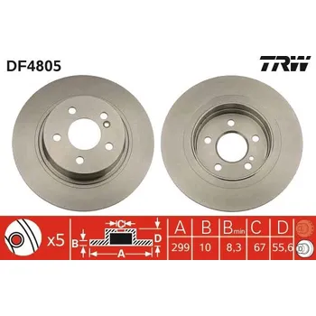 Brzdový kotouč Brzdový kotouč LUCAS DF4805