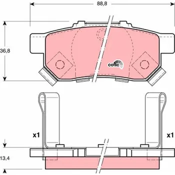 Brzdová destička Sada brzdových destiček, kotoučová brzda LUCAS GDB3174