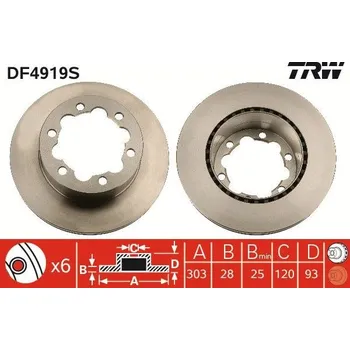 Brzdový kotouč Brzdový kotouč LUCAS DF4919S