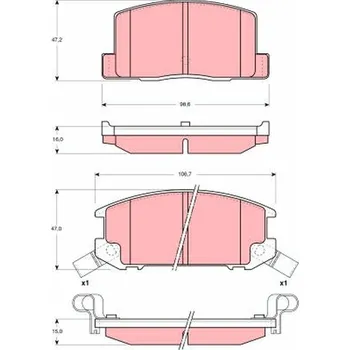 Brzdová destička Sada brzdových destiček, kotoučová brzda LUCAS GDB3058