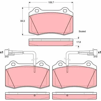 Brzdová destička Sada brzdových destiček, kotoučová brzda LUCAS GDB1392