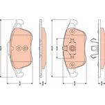Sada brzdových destiček, kotoučová brzda LUCAS GDB1788