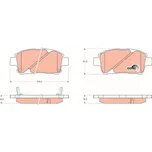 Sada brzdových destiček, kotoučová brzda LUCAS GDB3242