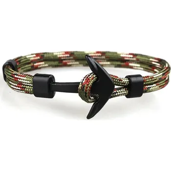 Náramek Stylový pánský náramek s kotvou z lana | námořnický náramek, pánský náramek - 3