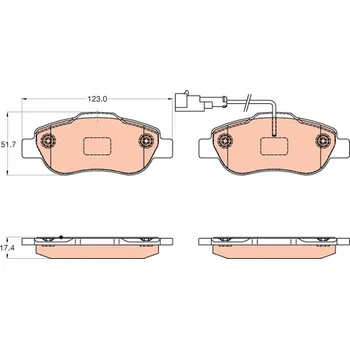 Brzdová destička Sada brzdových destiček, kotoučová brzda LUCAS GDB2039