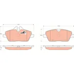 Sada brzdových destiček, kotoučová brzda LUCAS GDB1611