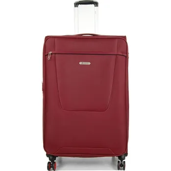 Střední cestovní kufr na 4 kolečkách lehký látkový TSA 70l Airtex 825 červená
