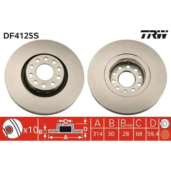 Brzdový kotouč Brzdový kotouč LUCAS DF4125S