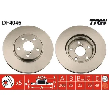 Brzdový kotouč Brzdový kotouč LUCAS DF4046