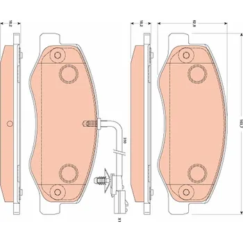 Brzdová destička Sada brzdových destiček, kotoučová brzda LUCAS GDB1885