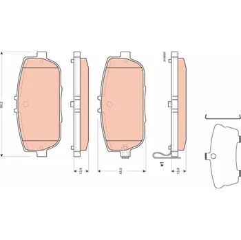 Brzdová destička Sada brzdových destiček, kotoučová brzda LUCAS GDB3402