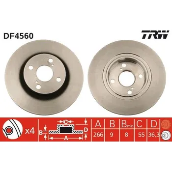 Brzdový kotouč Brzdový kotouč LUCAS DF4560