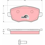 Sada brzdových destiček, kotoučová brzda LUCAS GDB1593