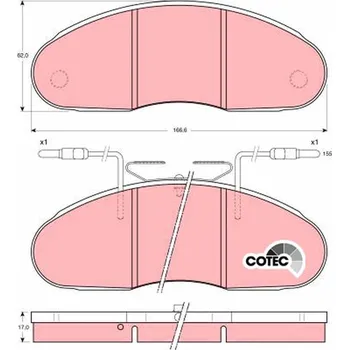 Brzdová destička Sada brzdových destiček, kotoučová brzda LUCAS GDB1069