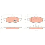 Sada brzdových destiček, kotoučová brzda LUCAS GDB1107